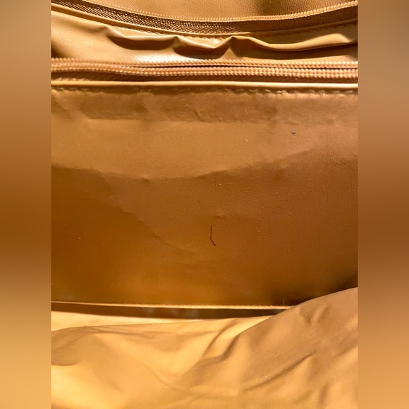 Tan Leather Floral Tapestry Bag/Purse - Picture 5 of 5